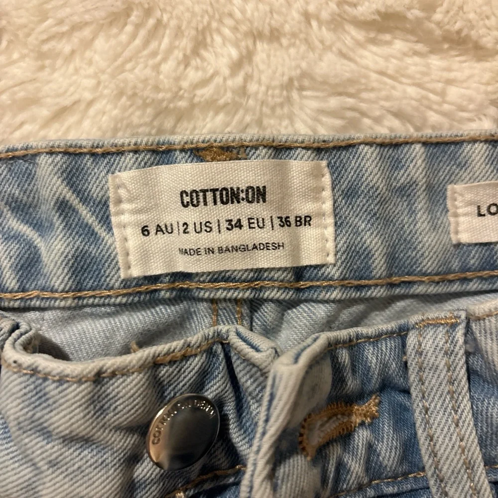 Cotton On Light Blue Straight Leg Jeans - Picture 2 of 3